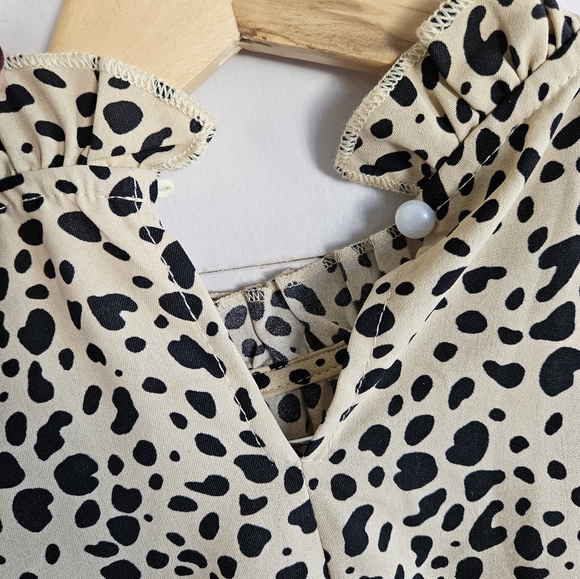 Anga Fashion Leopard Print blouse Size L - Picture 5 of 8